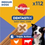 Boîte de 112 bâtonnets Pedigree Dentastix Daily Dental Sticks pour chiens de taille moyenne